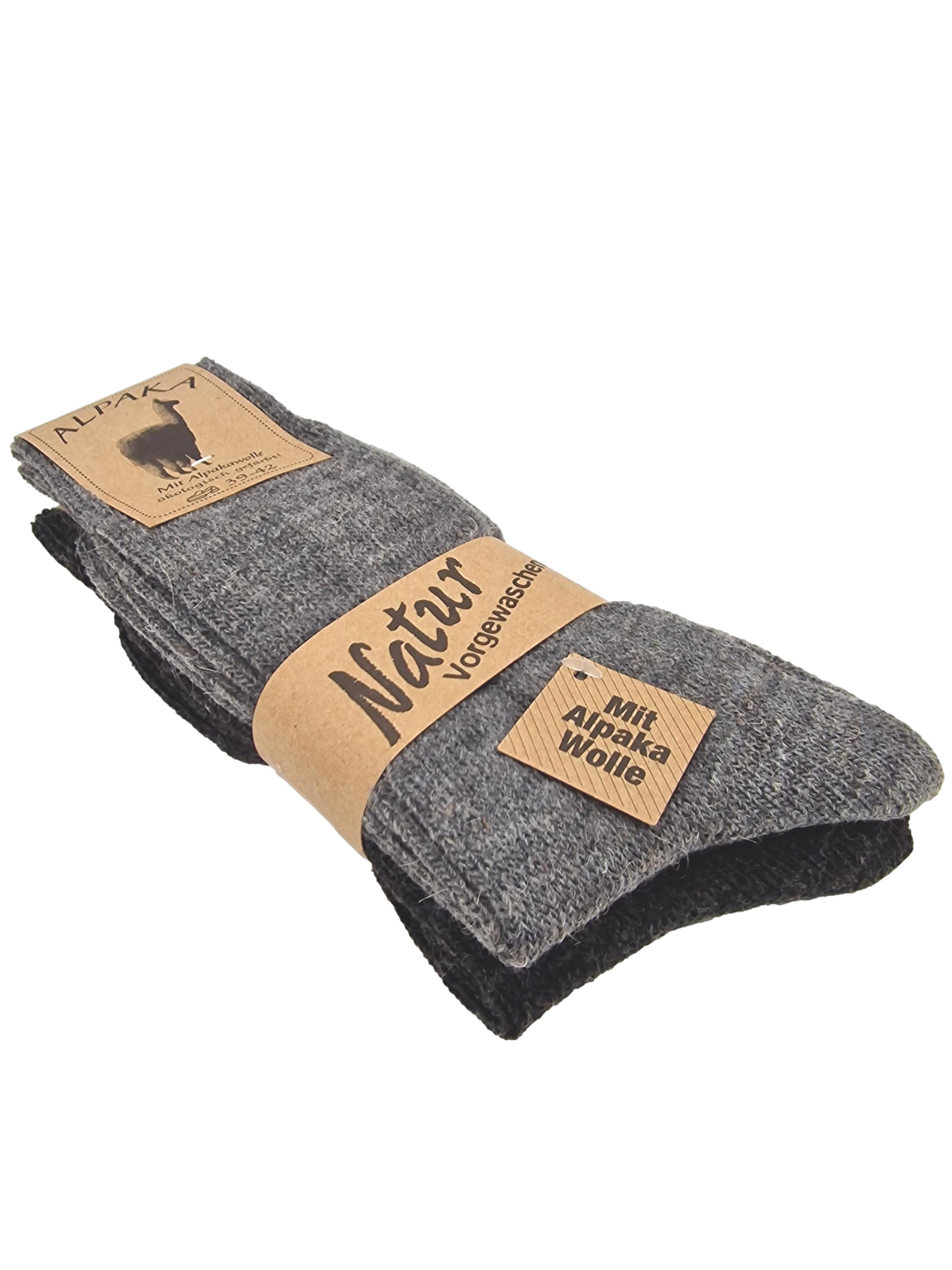 ALPAKASHOP-BAYERN | 2 Paar Alpaka-Socken fein gestrickt ALPAKASHOP-BAYERN | 2 Paar Alpaka-Socken fein gestrickt