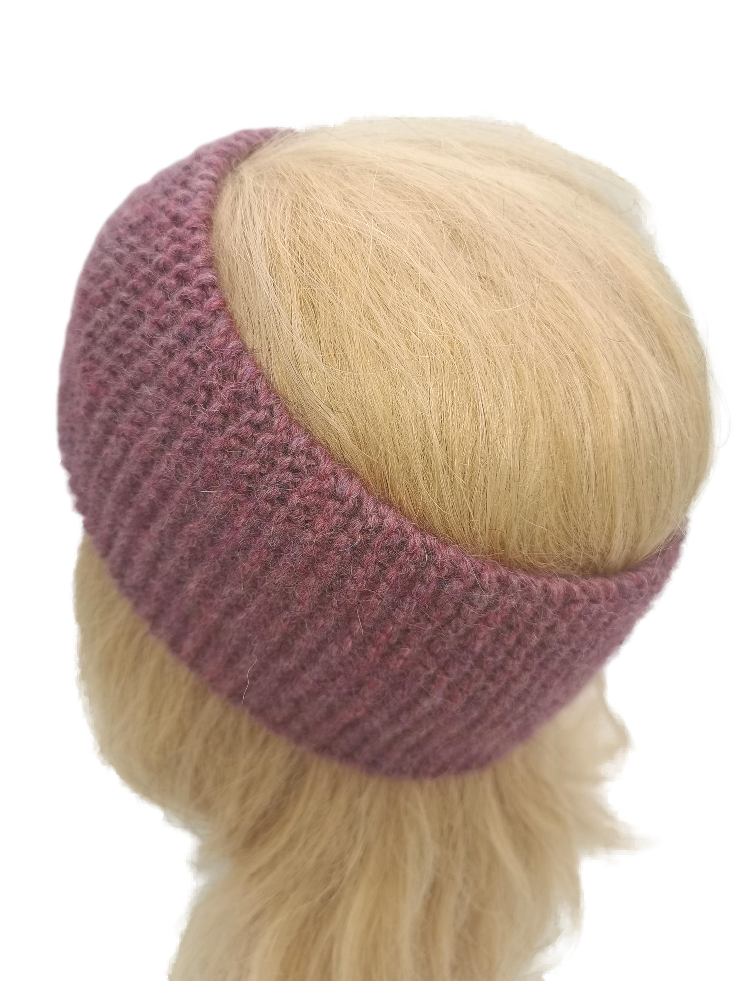 Schlicht gestricktes Stirnband, Haarband für Mädchen Teens u. Damen aus feinster Alpakawolle in vielen verschiedenen Farben