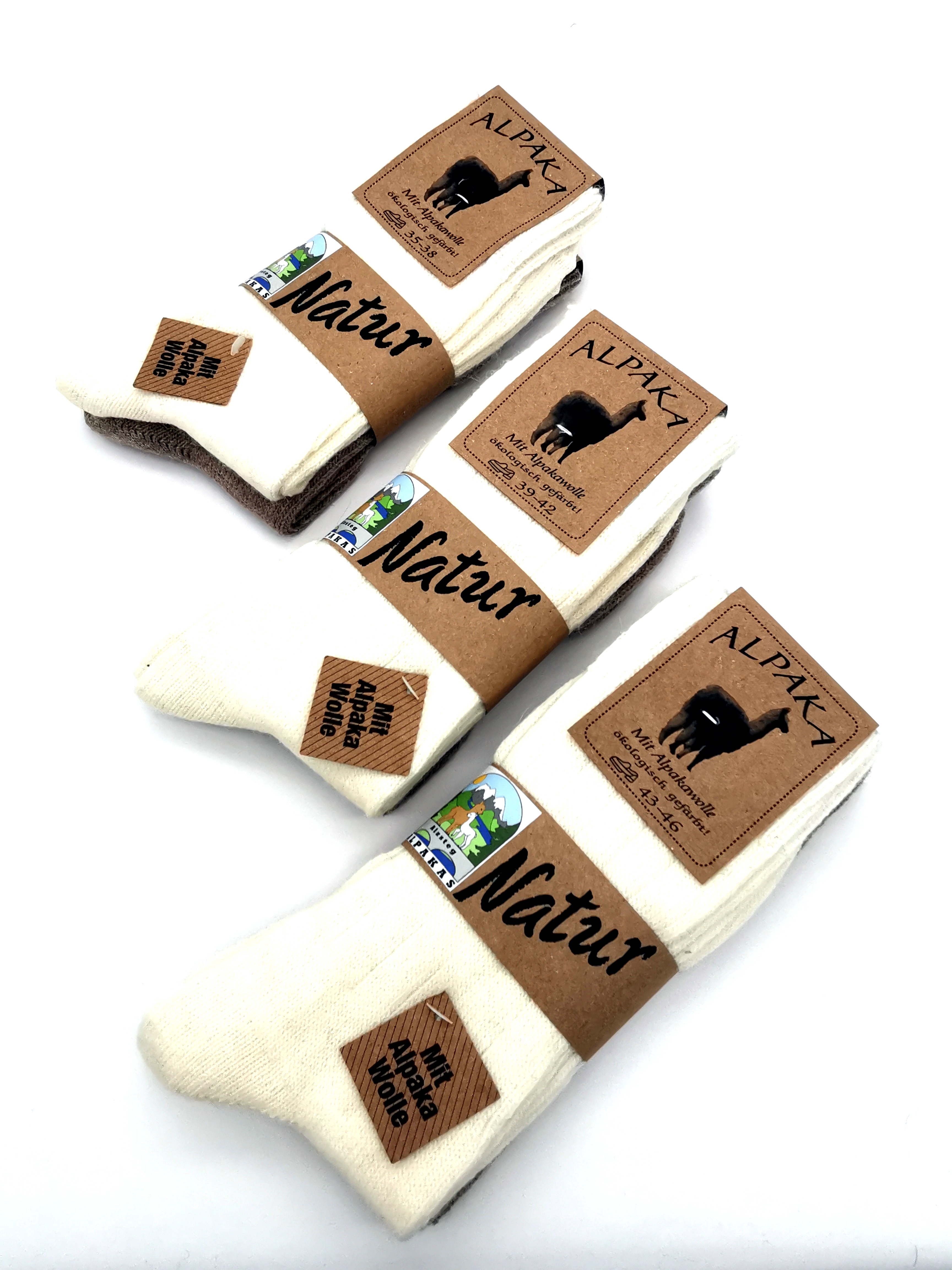 ALPAKASHOP-BAYERN | 2 Paar Alpaka-Socken fein gestrickt ALPAKASHOP-BAYERN | 2 Paar Alpaka-Socken fein gestrickt