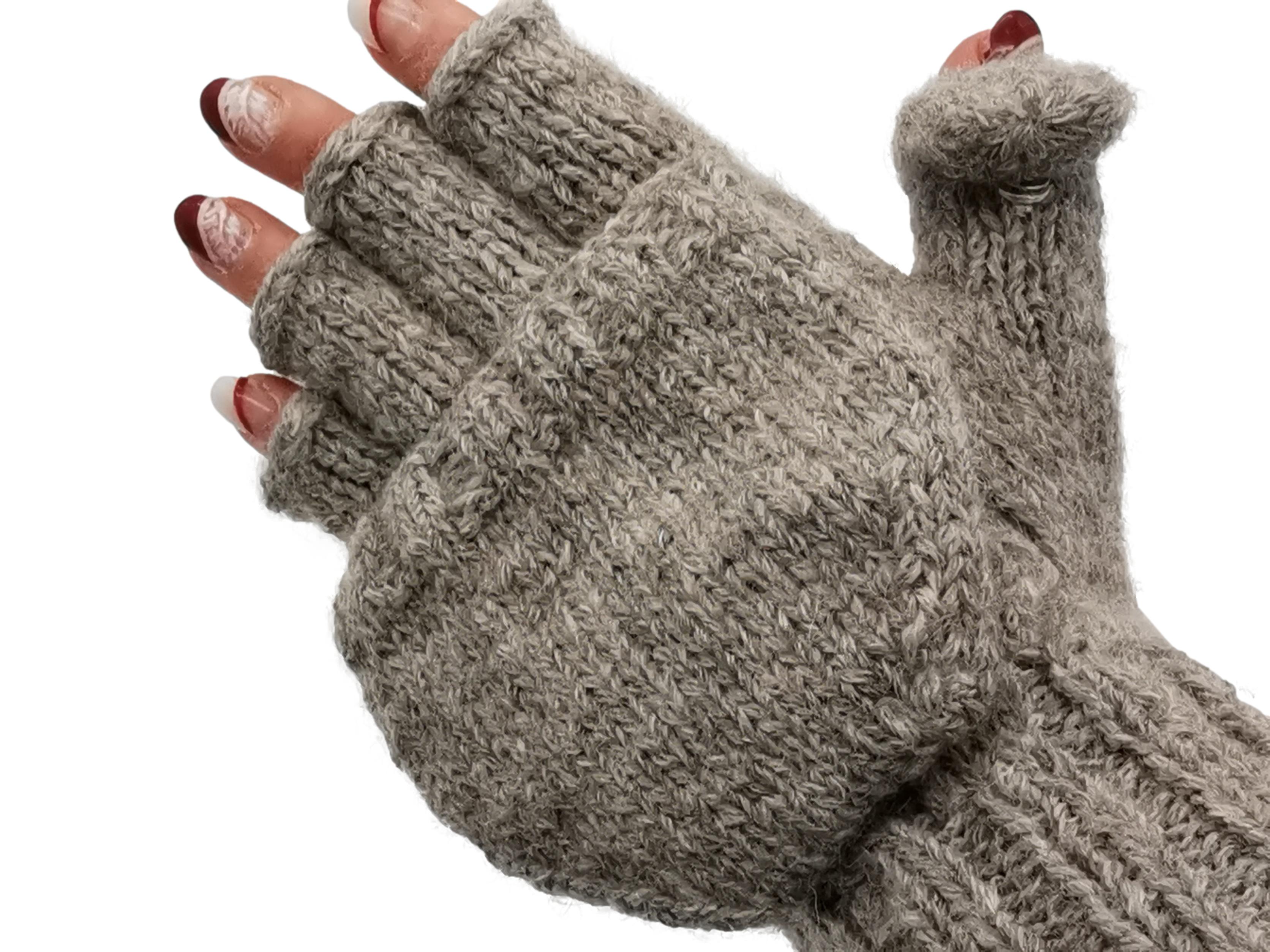 Hochwertige, Handschuhe mit angestrickten Fingern, Daumen und Kapuze aus Babyalpaka Farbe: Naturweiß, Hellbraun, Hellgrau, Anthrazit, Schwarz | Handmade by Millwa Hochwertige, Handschuhe mit angestrickten Fingern, Daumen und Kapuze aus Babyalpaka Farbe: Naturweiß, Hellbraun, Hellgrau, Anthrazit, Schwarz | Handmade by Millwa