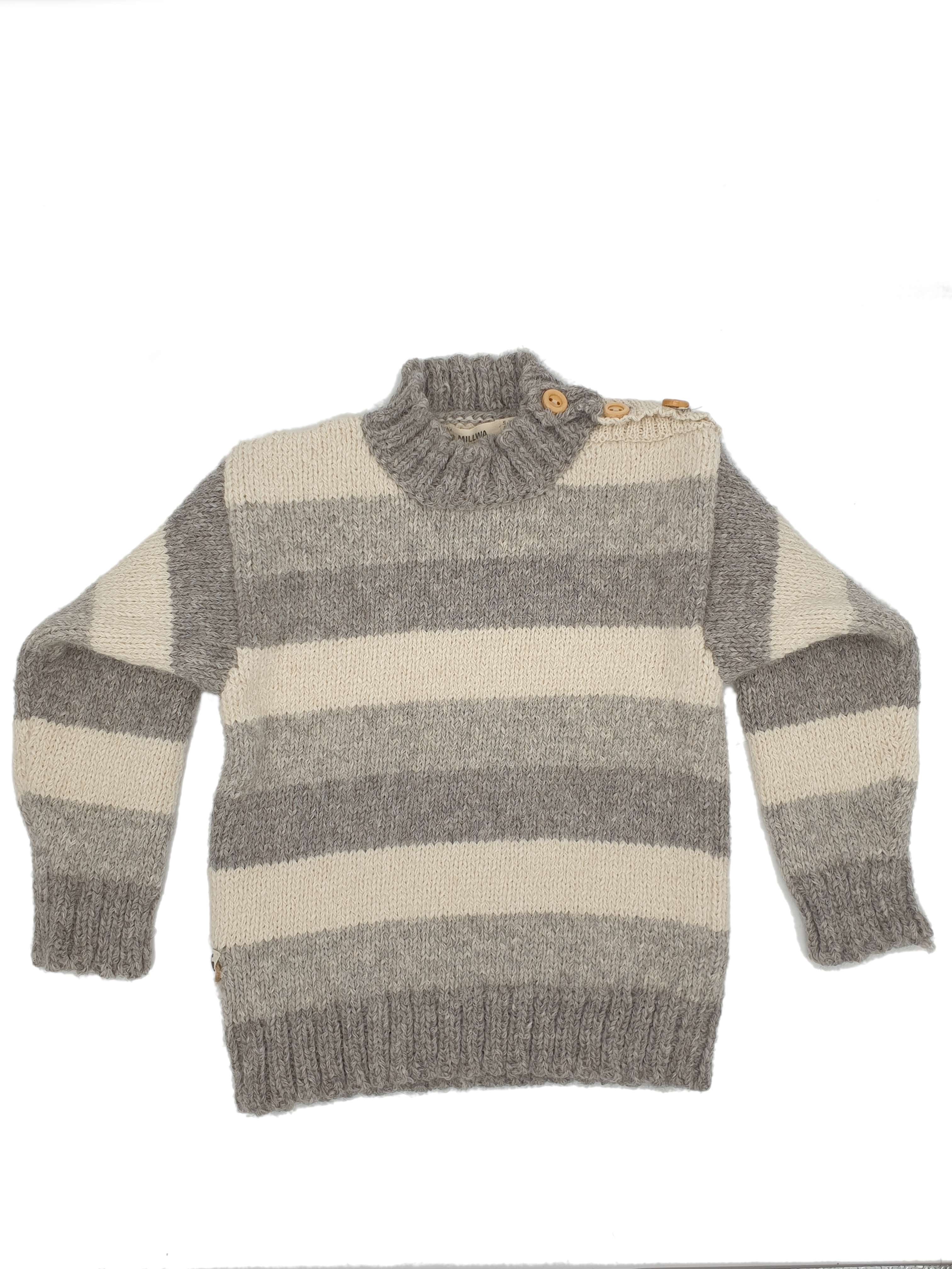Hochwertige Pullover für Kinder im edlem Blockstreifendesign aus feinster Babyalpakawolle in 3 verschiedenen Farben