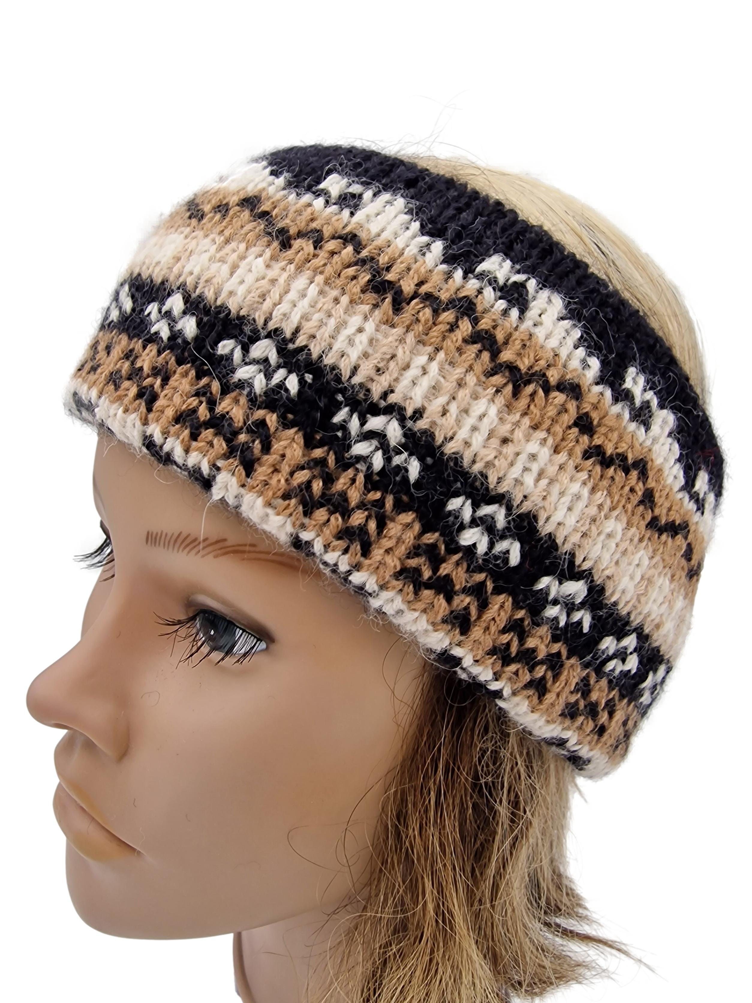 Stirnband mit traditionellen Andenmuster für Damen u. Herren aus feinstem Baby Alpakagarn | Handmade by Millwa