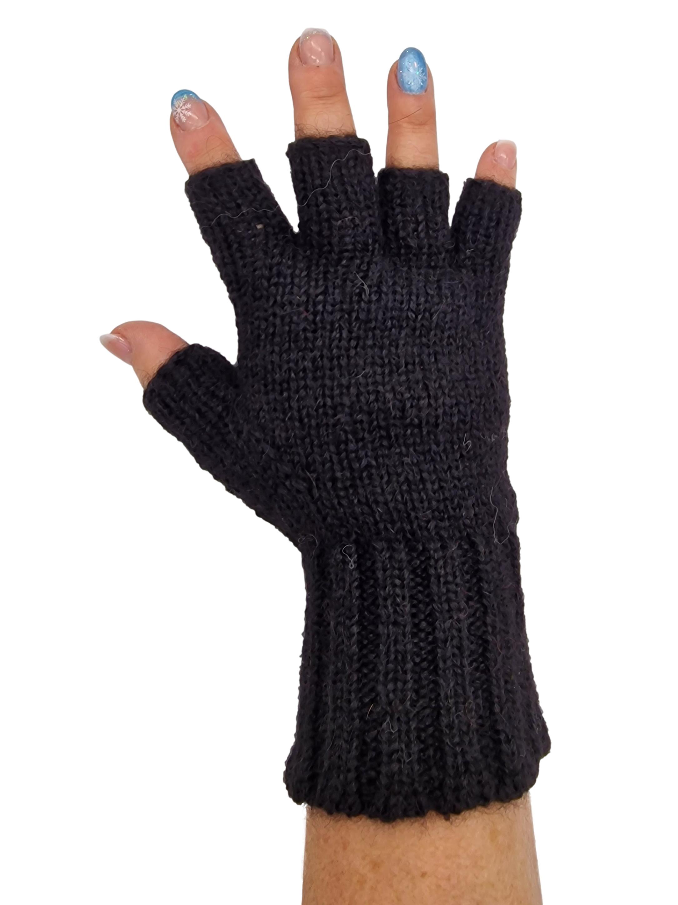 Pulswärmer mit angestrickten Fingern, aus 100% Babyalpaka in verschiedenen Farben| Handmade by Millwa