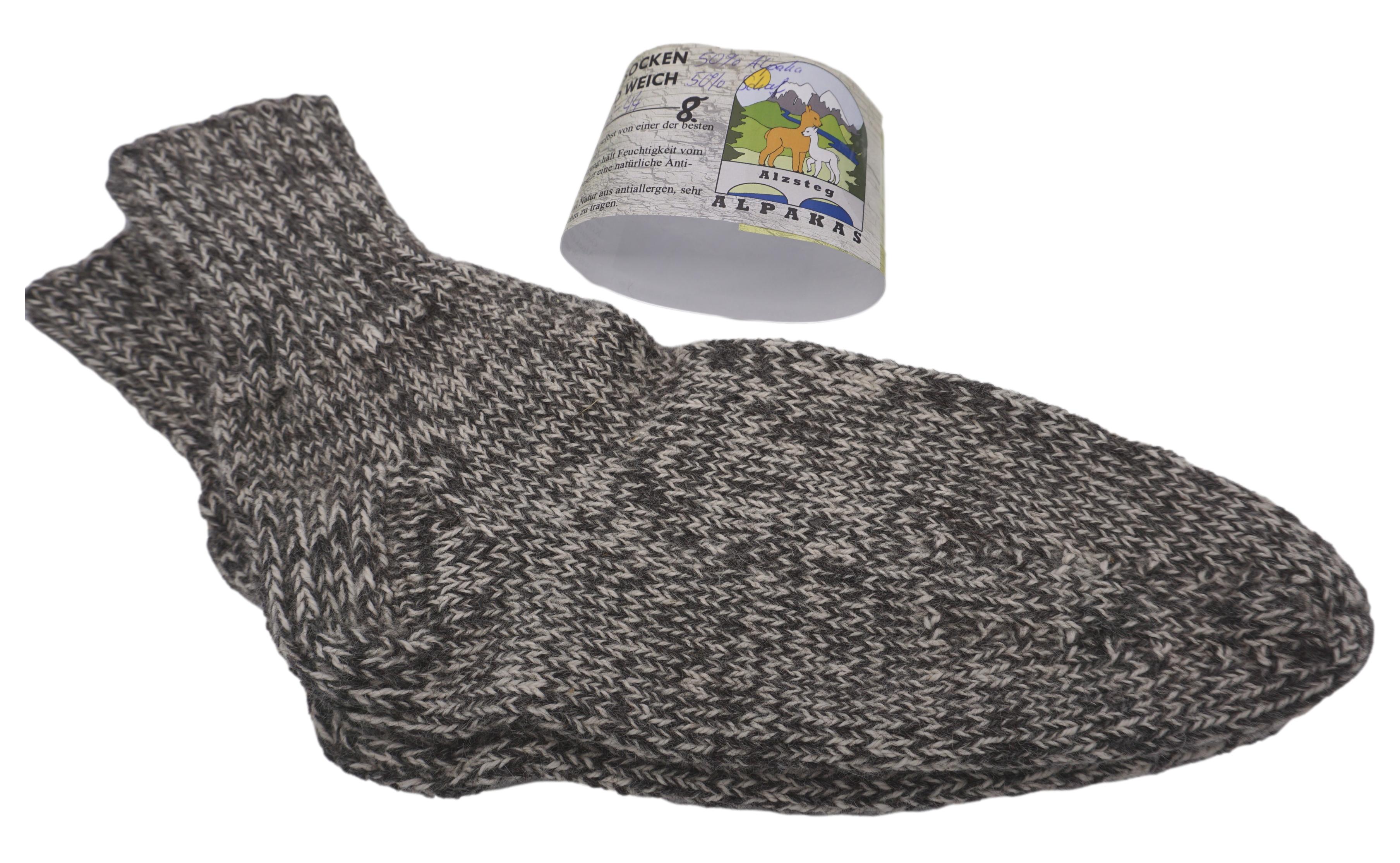Bequeme Handgestrickte Alpaka-Socken warm, weich und atmungsaktiv Verschiedene Größen