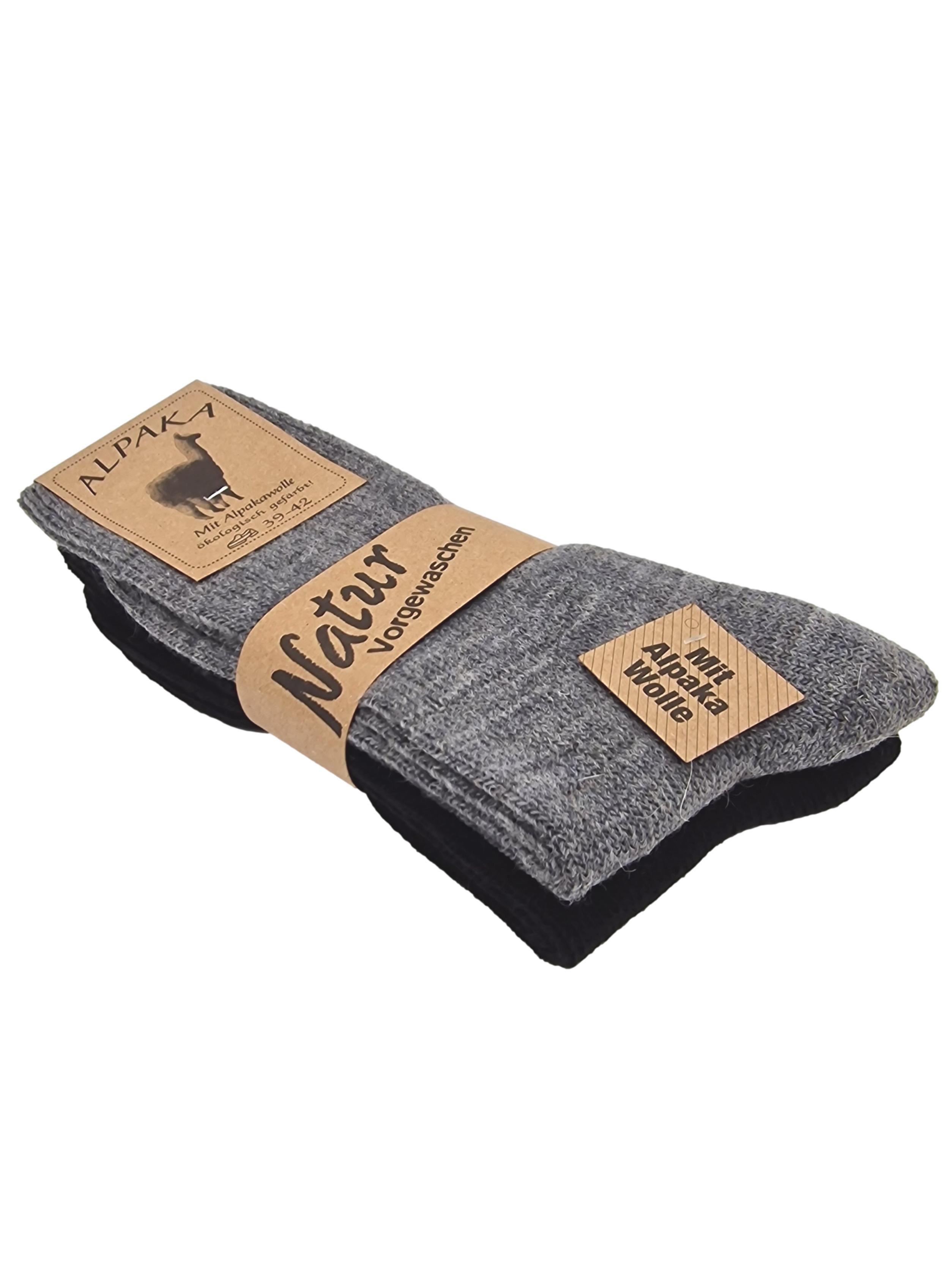 ALPAKASHOP-BAYERN | 2 Paar Alpaka-Socken fein gestrickt ALPAKASHOP-BAYERN | 2 Paar Alpaka-Socken fein gestrickt