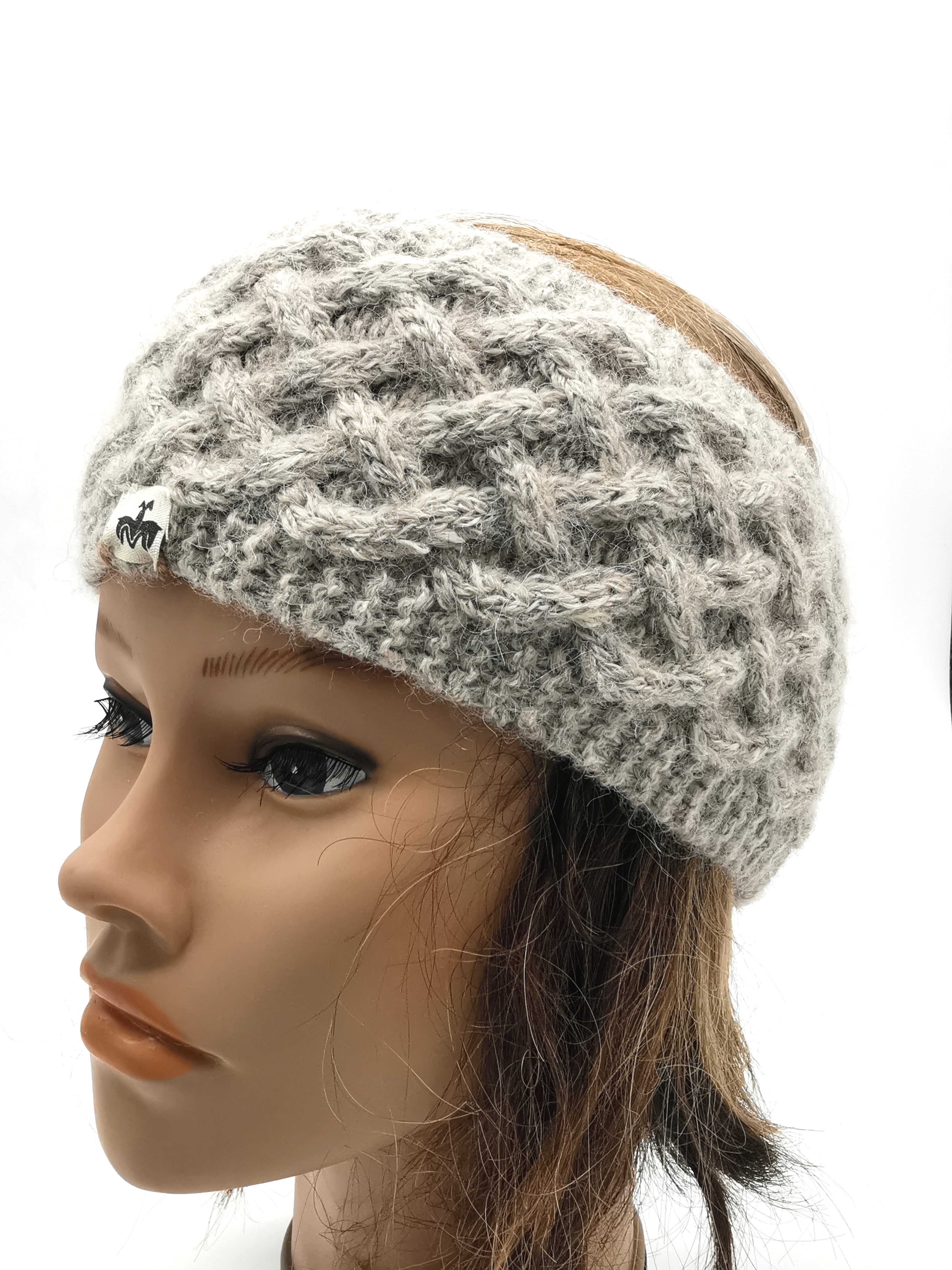 Stirnband in verschiedenen Farben, Haarband für Mädchen Teens und Damen aus feinstem Alpakagarn im Karomusterdesign | Handmade by Millwa