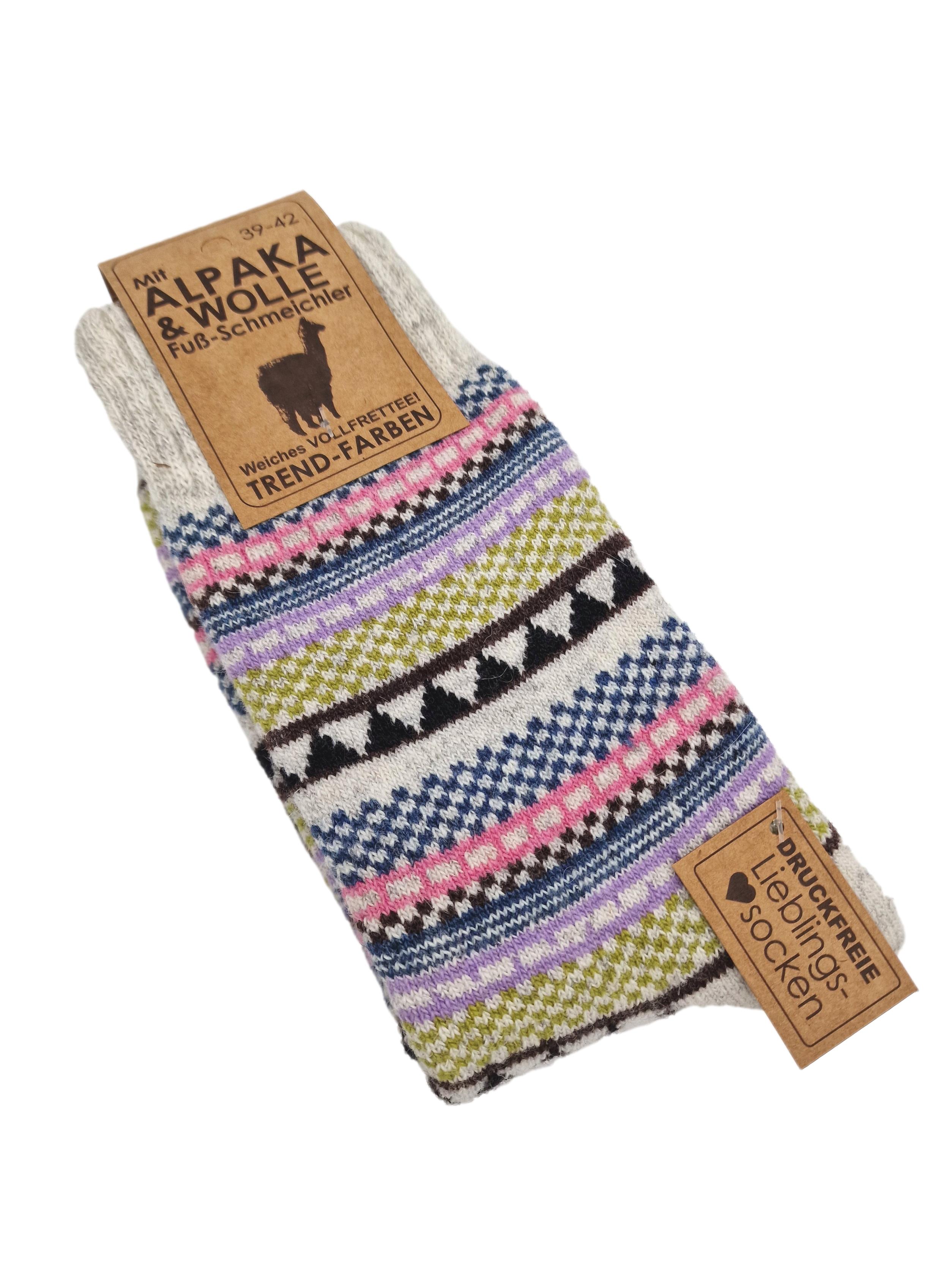 Vollfrotteesocken mit Alpaka & Wolle